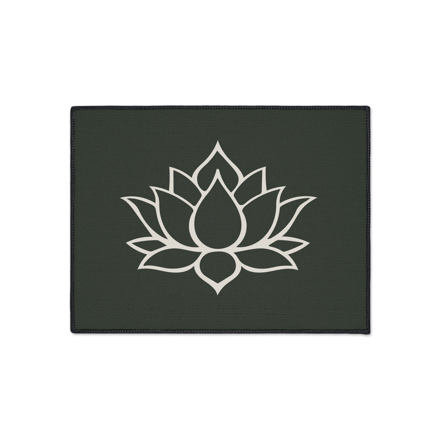 Decorative Heavy Duty Non-Slip Floor Mat Stylish Design Perfect for Entryway Kitchen Décor Green Lotus Blossom Floral Design Rug Bath Mat