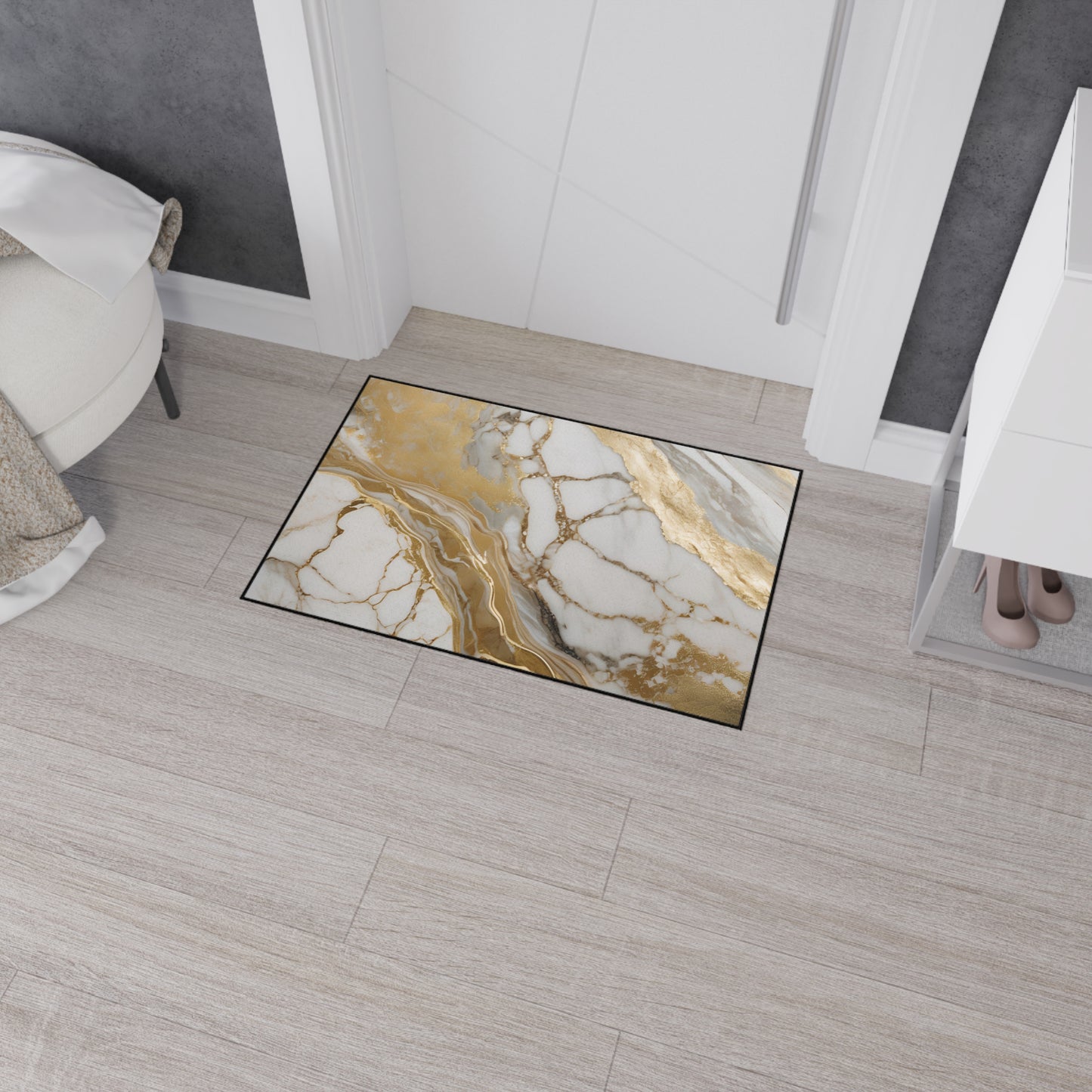 Decorative Heavy Duty Non-Slip Floor Mat Stylish Design Perfect for Entryway Kitchen Décor Garage Rug Coffee Bar Bathroom Floor Door Mat