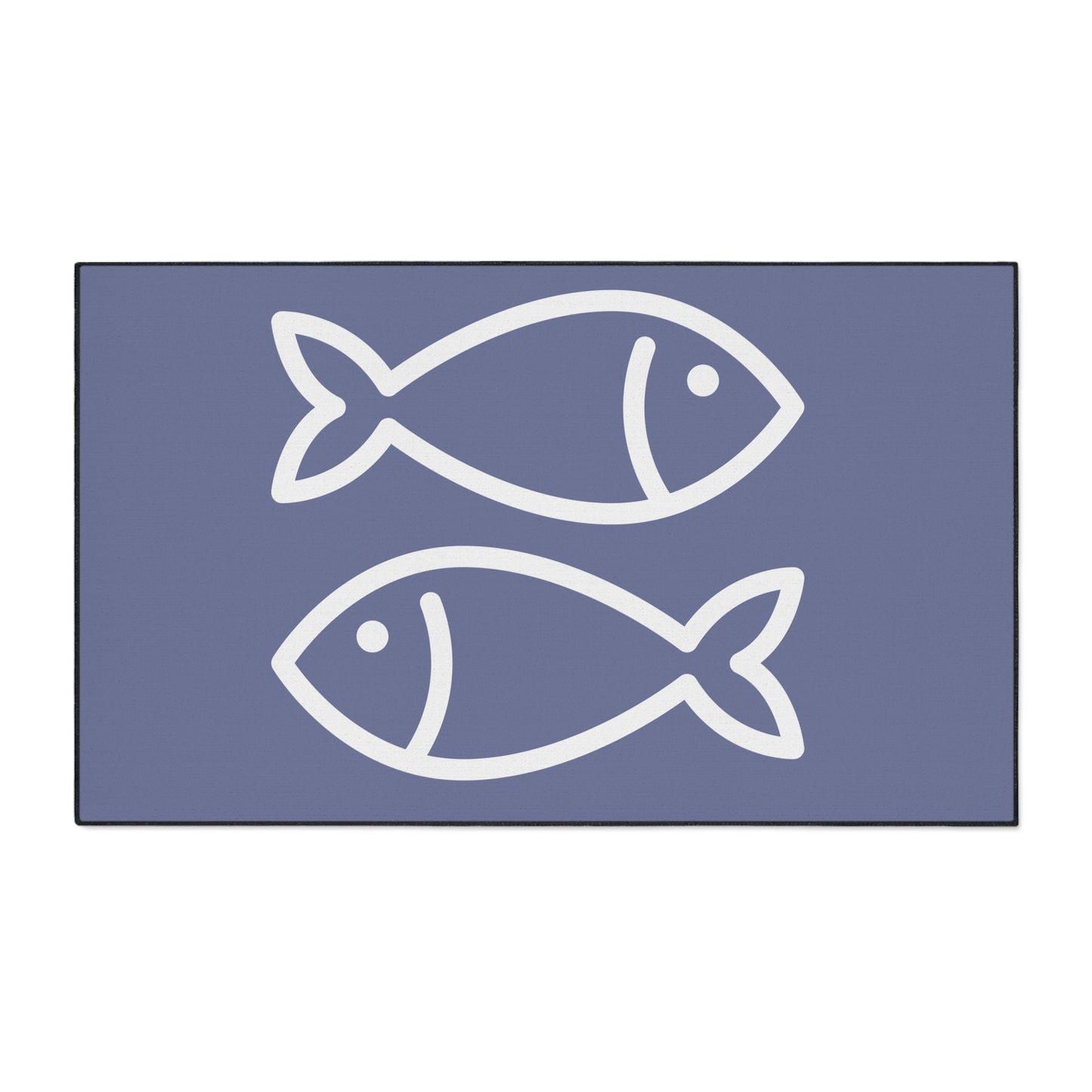Decorative Heavy Duty Non-Slip Floor Mat Stylish Design Perfect for Entryway Kitchen Décor Grey Fish Design Rug Fishy Bathroom Mat