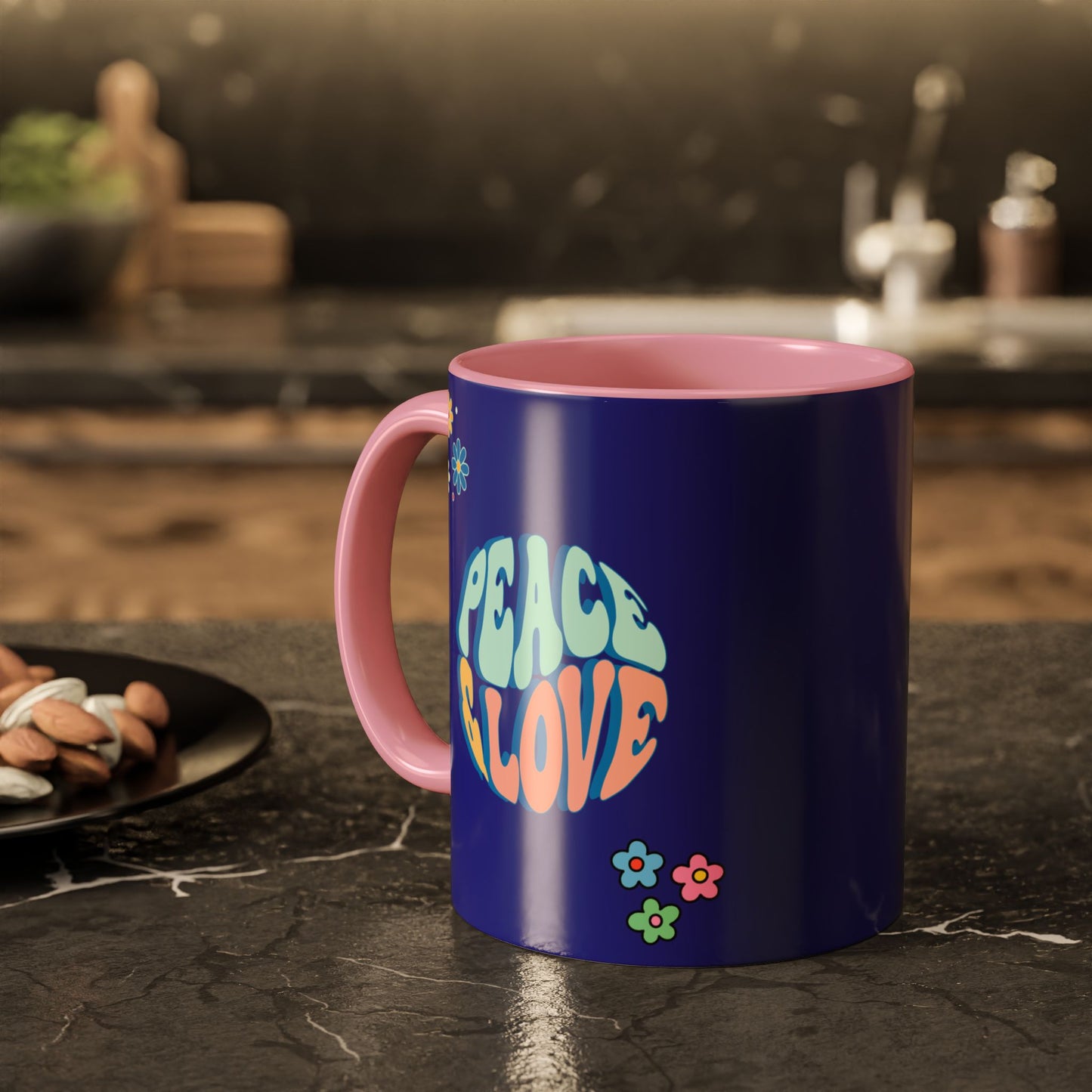 Peace and Love Mug | World Peace | Love and Friendship | Peaceful Harmony | Retro Vibe Gift