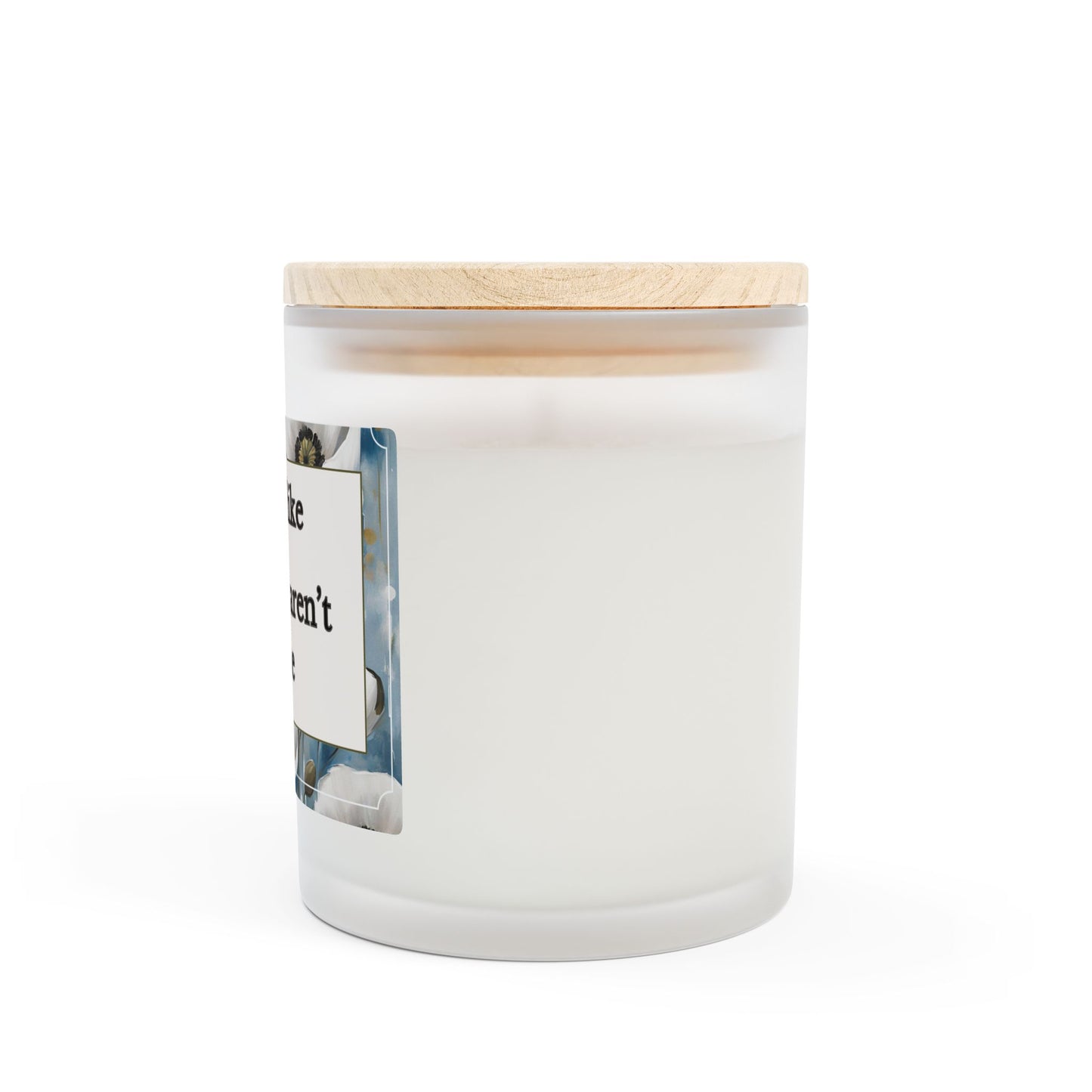 Artisanal Coconut Soy Frosted Glass Candle with Wooden Wick and Raw Maple Lid 11 oz Hand Poured Funny Parents Candle 50 hrs burn time