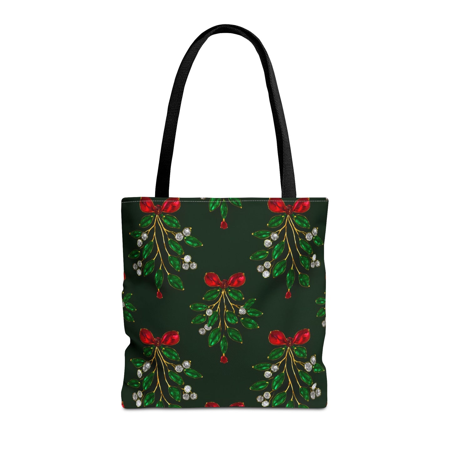 Mistletoe Christmas Tote Bag Holiday Cheer Gift Glam Winter Accessory Reusable Winter Tree Shopping Bag Xmas Joy Gift Unisex Bag for Him Her