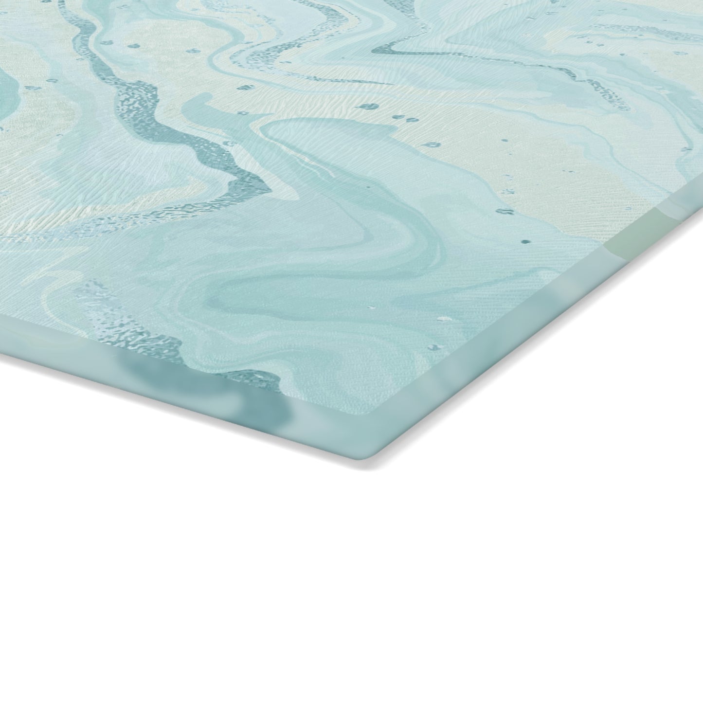 Kitchen Decor Glass Cutting Board Serving Tray with Quartz-look Design Cutting Board Gift for Home Cook Fun Marble-look Charcuterie Board
