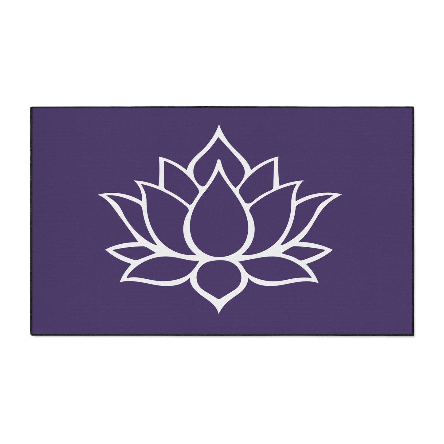 Decorative Heavy Duty Non-Slip Floor Mat Stylish Design Perfect for Entryway Kitchen Décor Purple Lotus Blossom Floral Design Rug Bath Mat