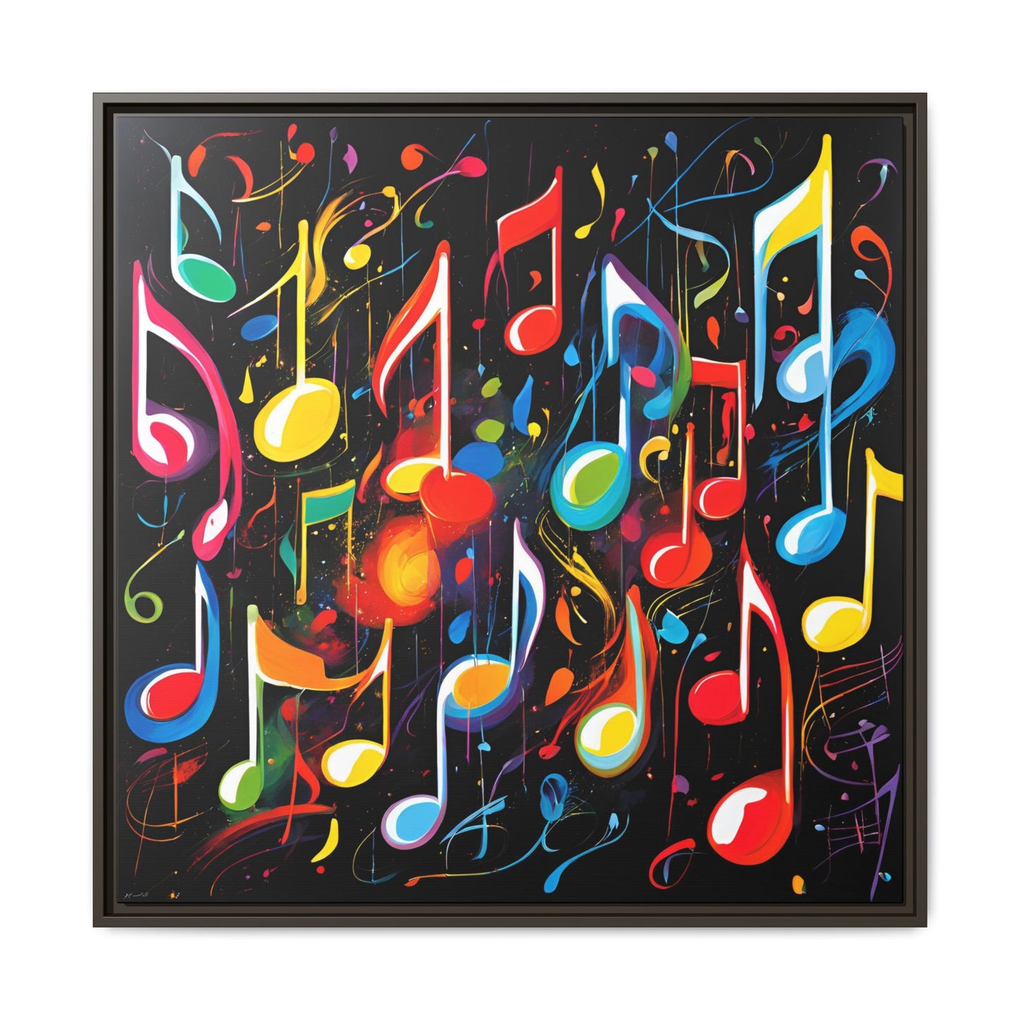 Modern Music-Themed Print Abstract Design Unique Framed Canvas Print Treble Clef Note Wall Art Music Lover Gift Decor 3 frame colors
