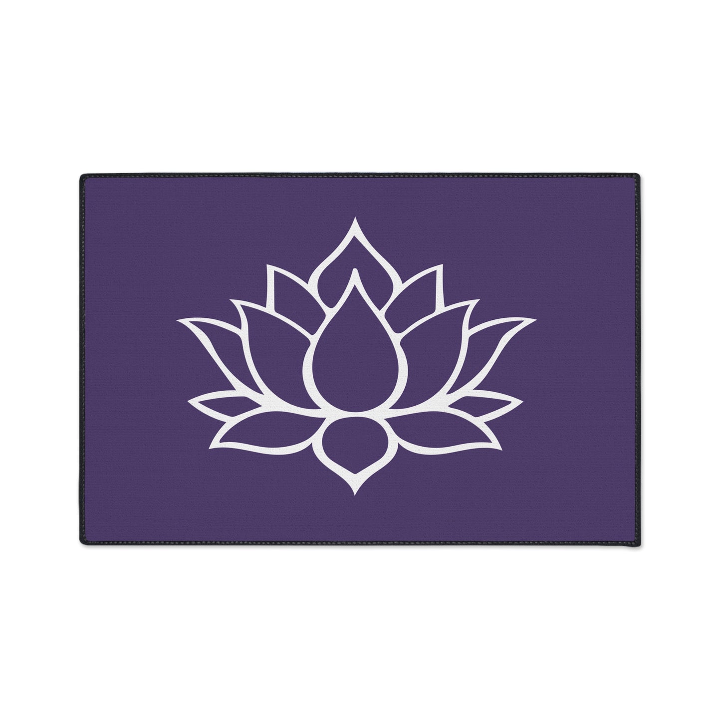 Decorative Heavy Duty Non-Slip Floor Mat Stylish Design Perfect for Entryway Kitchen Décor Purple Lotus Blossom Floral Design Rug Bath Mat