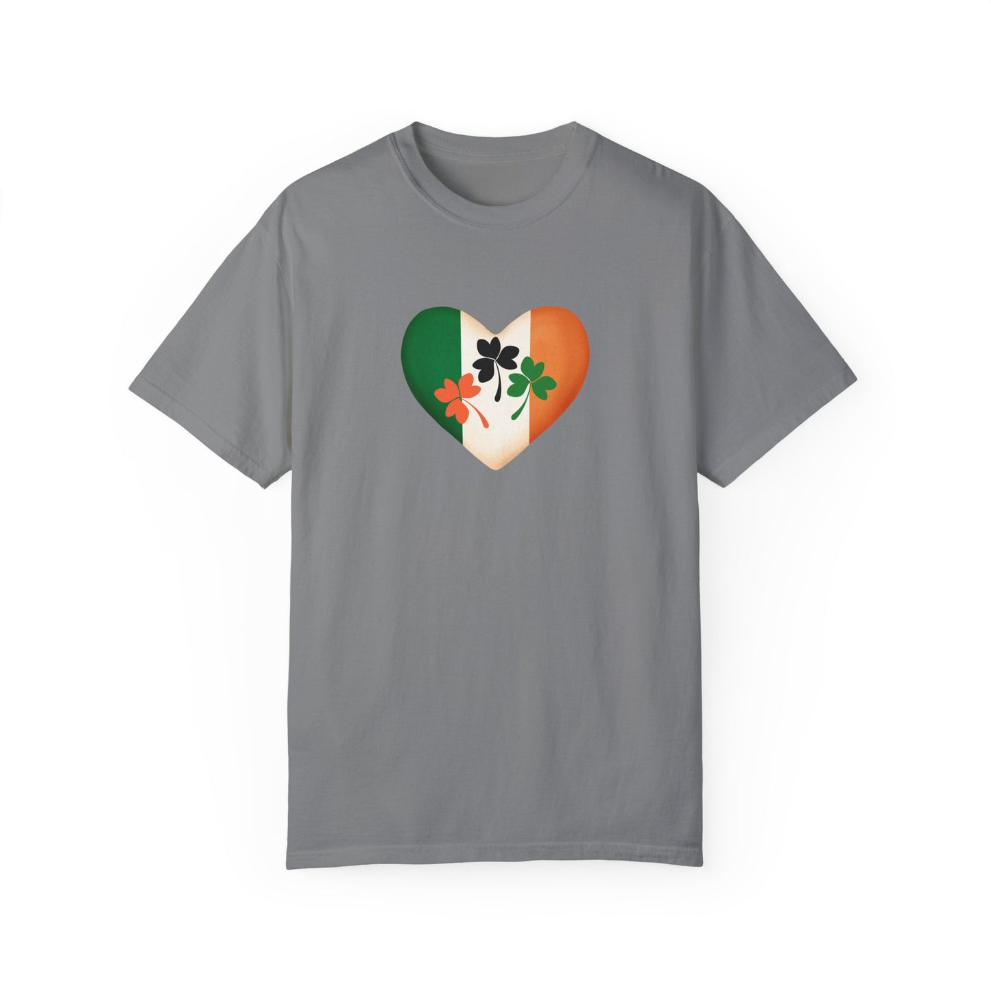 St. Patrick's Day T-Shirt Unisex Comfort Colors Relaxed Fit Garment-Dyed Tee 4 Leaf Clover Shirt Irish Themed Gift