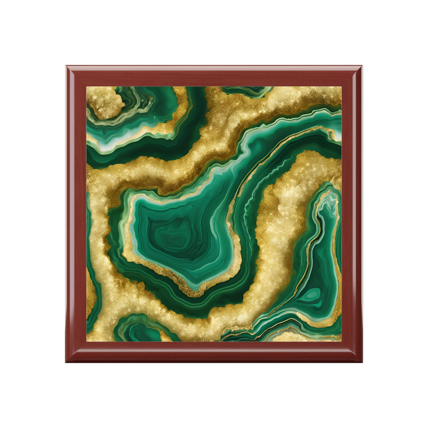 Unique Art Print Design Jewelry Box Trinket Box Bedroom Dresser Decor Vanity Gift Box - 3 colors to choose from