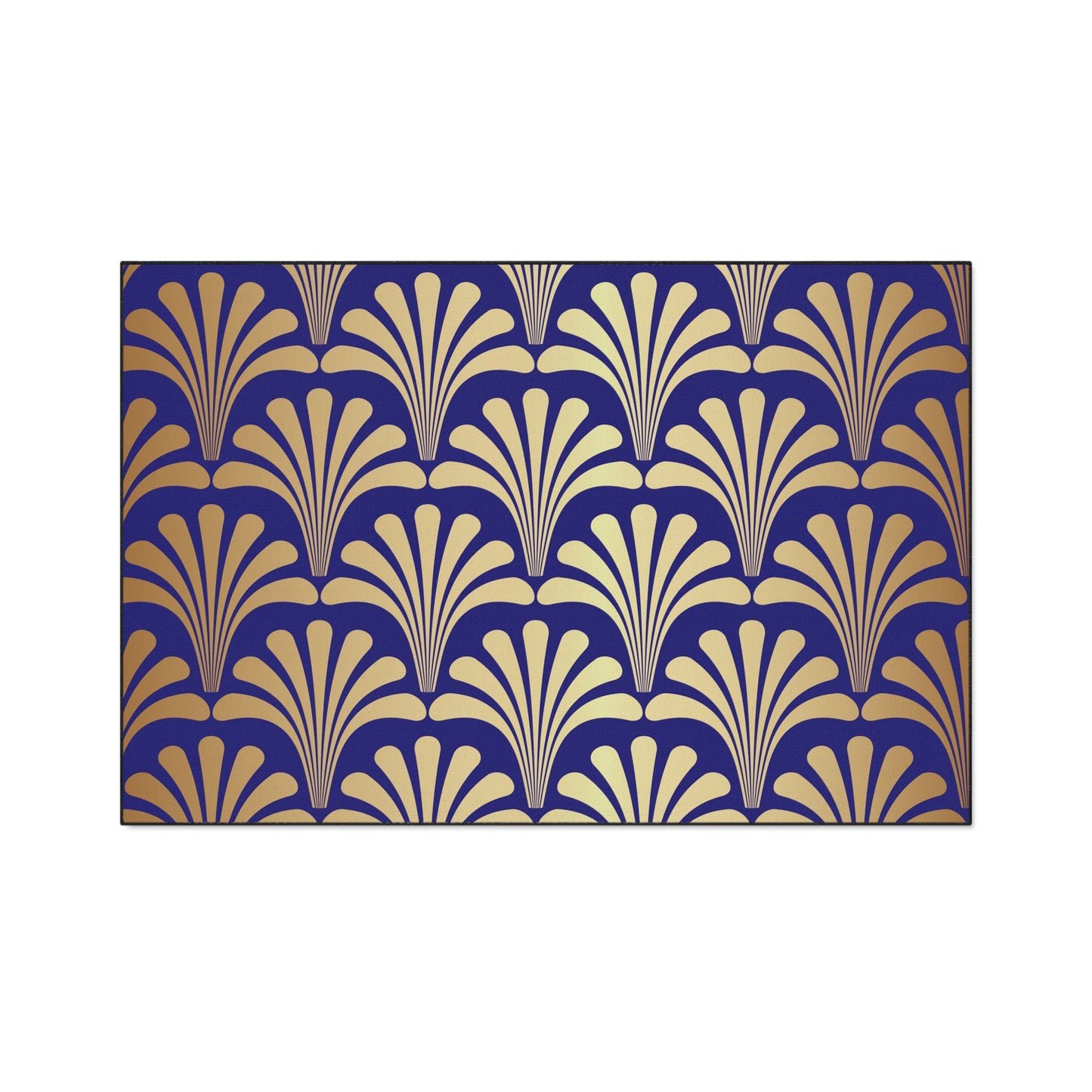 Decorative Heavy Duty Non-Slip Floor Mat Stylish Design Perfect for Entryway Kitchen Décor Blue Floral Geometric Design Rug Bathroom Mat