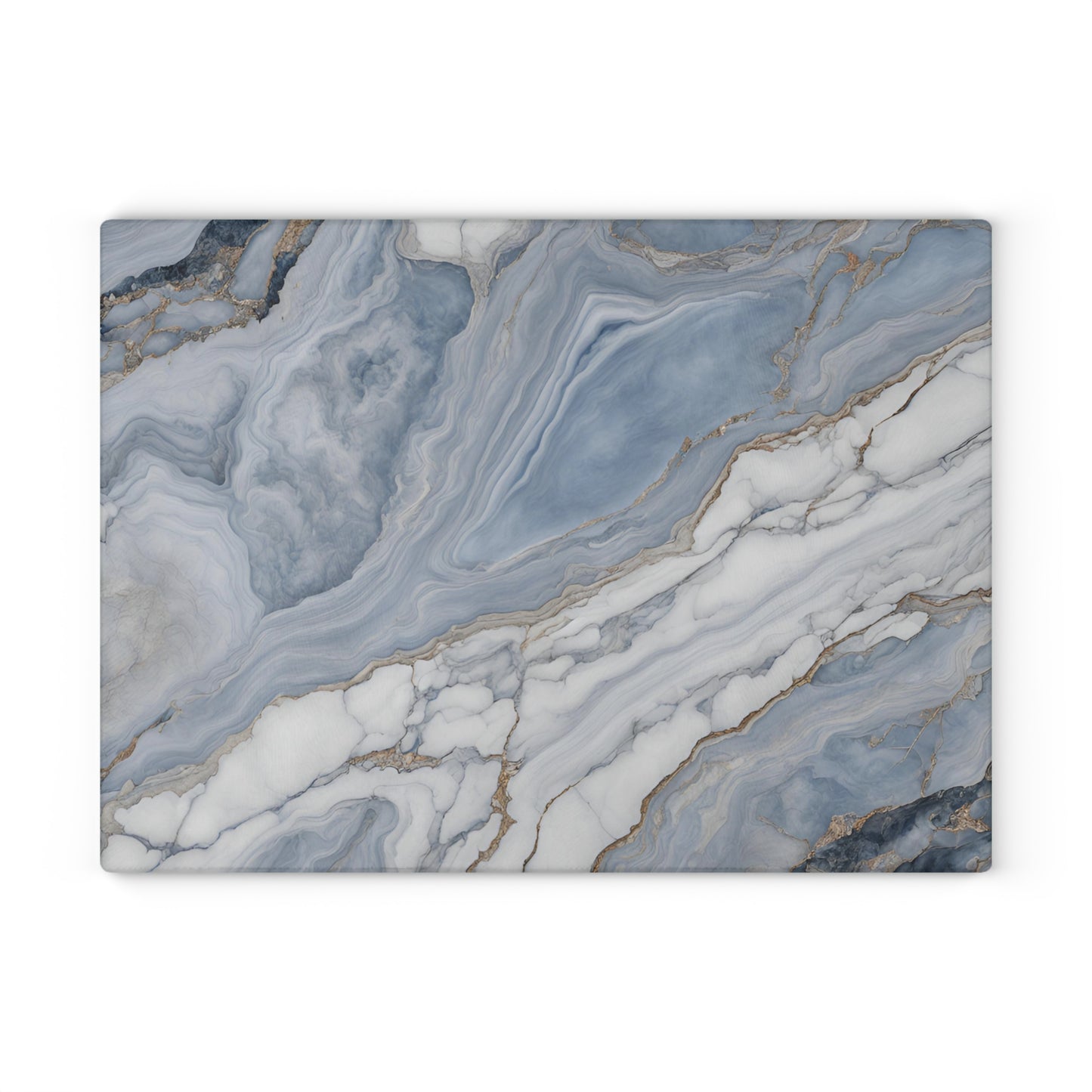 Kitchen Decor Glass Cutting Board Serving Tray with Quartz-look Design Cutting Board Gift for Home Cook Fun Marble-look Charcuterie Board