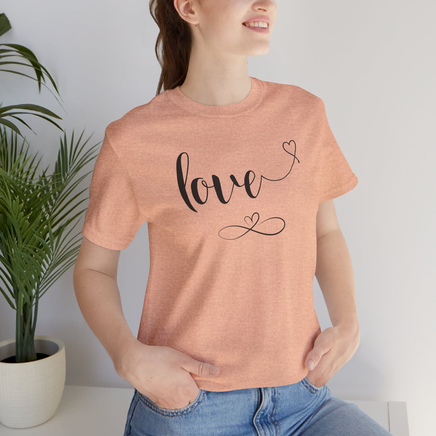 Love T-shirt | Unisex Gift for Her | Gift for Mom Wife Sister | Heart T-Shirt |