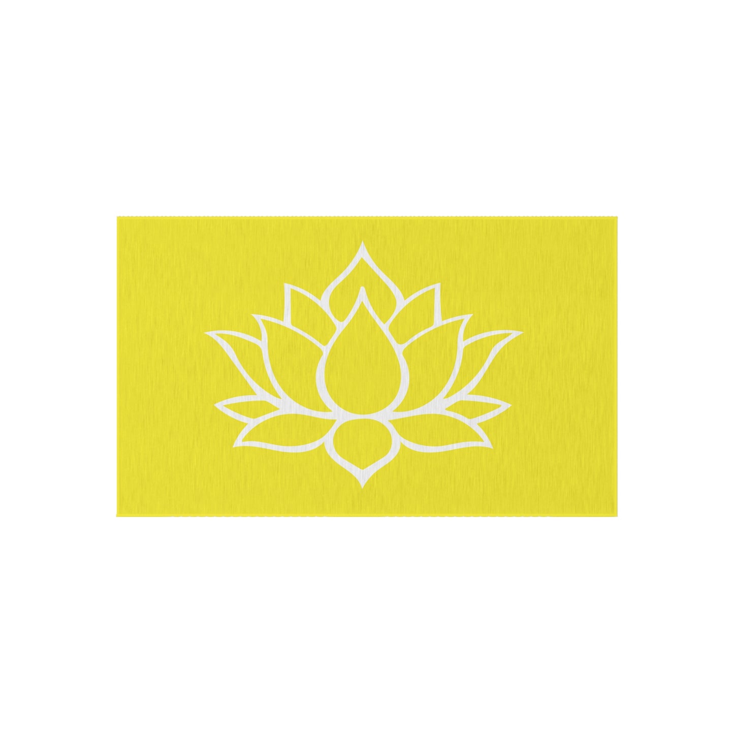 Zen Chenille Outdoor Rug with No-Skid Backing Cozy Lotus Blossom Outdoor Carpet Patio Decor Gazebo Rug Pool Area Decor Outdoor Kitchen Rug