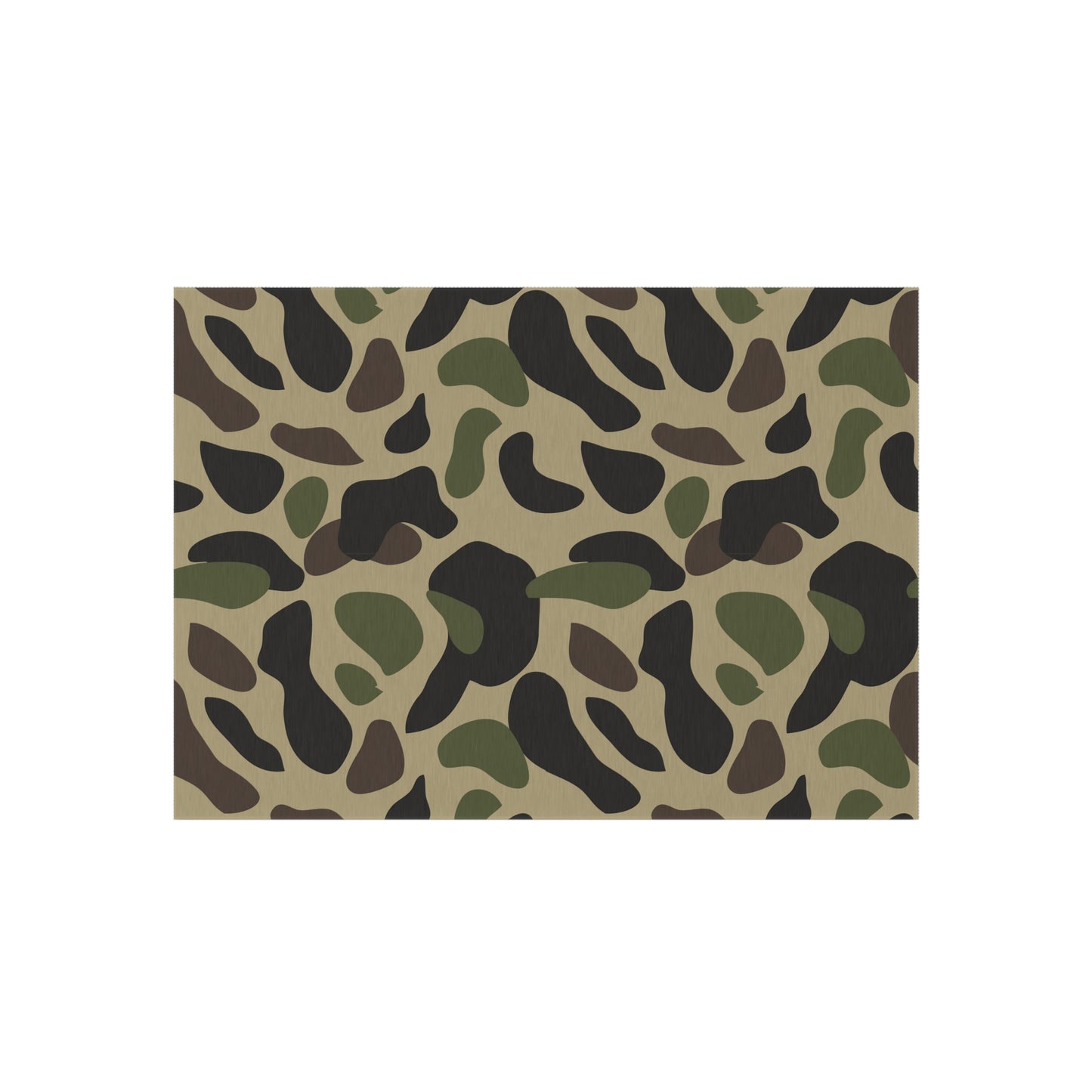 Camo Pattern Chenille Outdoor Rug with No-Skid Backing Cozy Outdoor Carpet Patio Decor Gazebo Rug Pool Area Decor Outdoor Kitchen Carpet