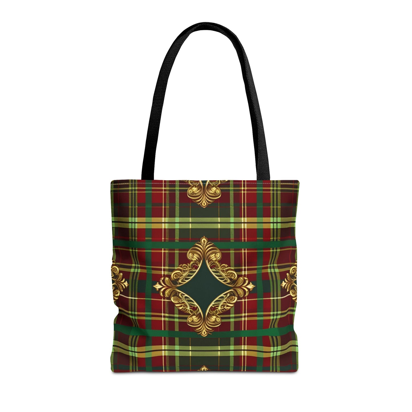 Christmas Tote Bag Holiday Cheer Gift Glam Winter Accessory Reusable Winter Plaid Tartan Shopping Bag Xmas Joy Gift Unisex Bag for Him Her
