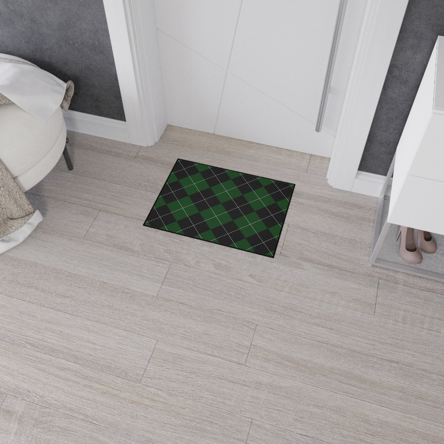 Decorative Heavy Duty Non-Slip Floor Mat Stylish Design Perfect for Entryway Kitchen Décor Garage Rug Coffee Bar Bathroom Floor Door Mat