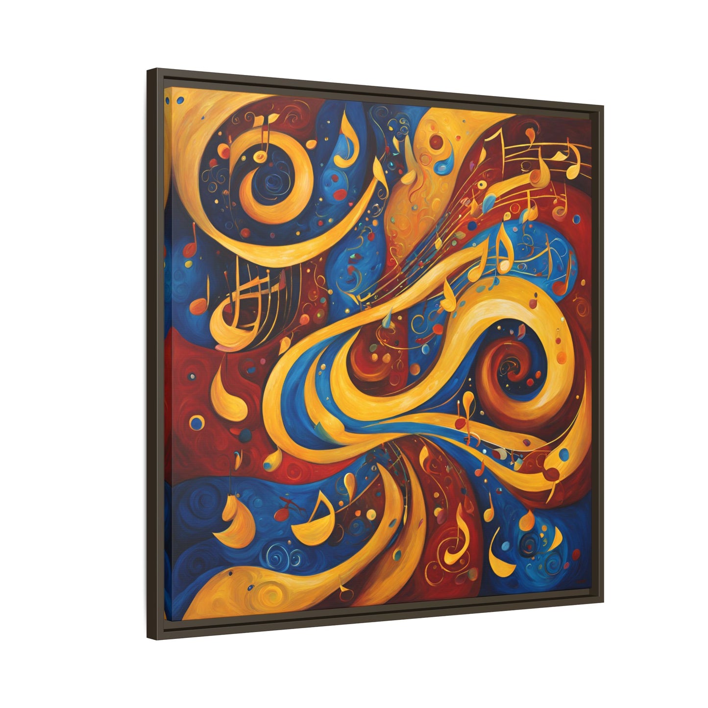 Modern Music-Themed Print Abstract Design Unique Framed Canvas Print Treble Clef Note Wall Art Music Lover Gift Decor 3 frame colors