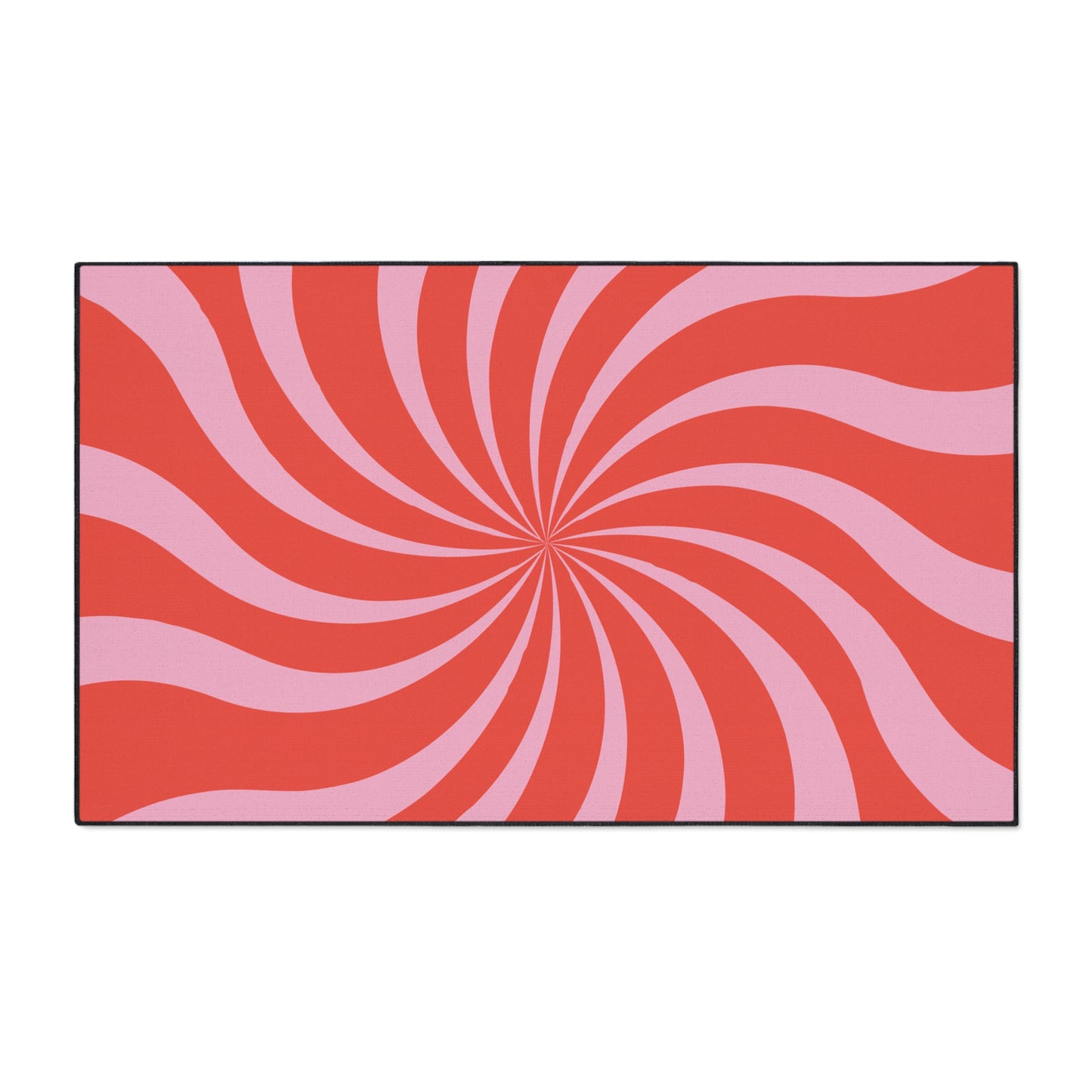 Grovy Retro Decorative Heavy Duty Non-Slip Floor Mat Stylish Design Perfect for Entryway Kitchen Décor Beachy Swirl Design Bathroom Mat