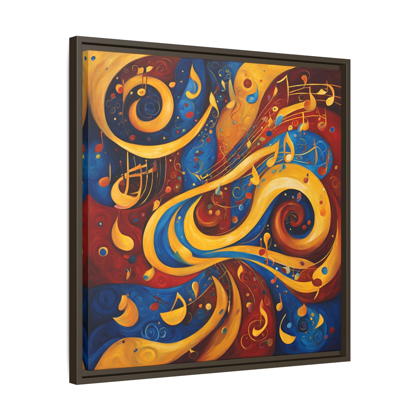 Modern Music-Themed Print Abstract Design Unique Framed Canvas Print Treble Clef Note Wall Art Music Lover Gift Decor 3 frame colors