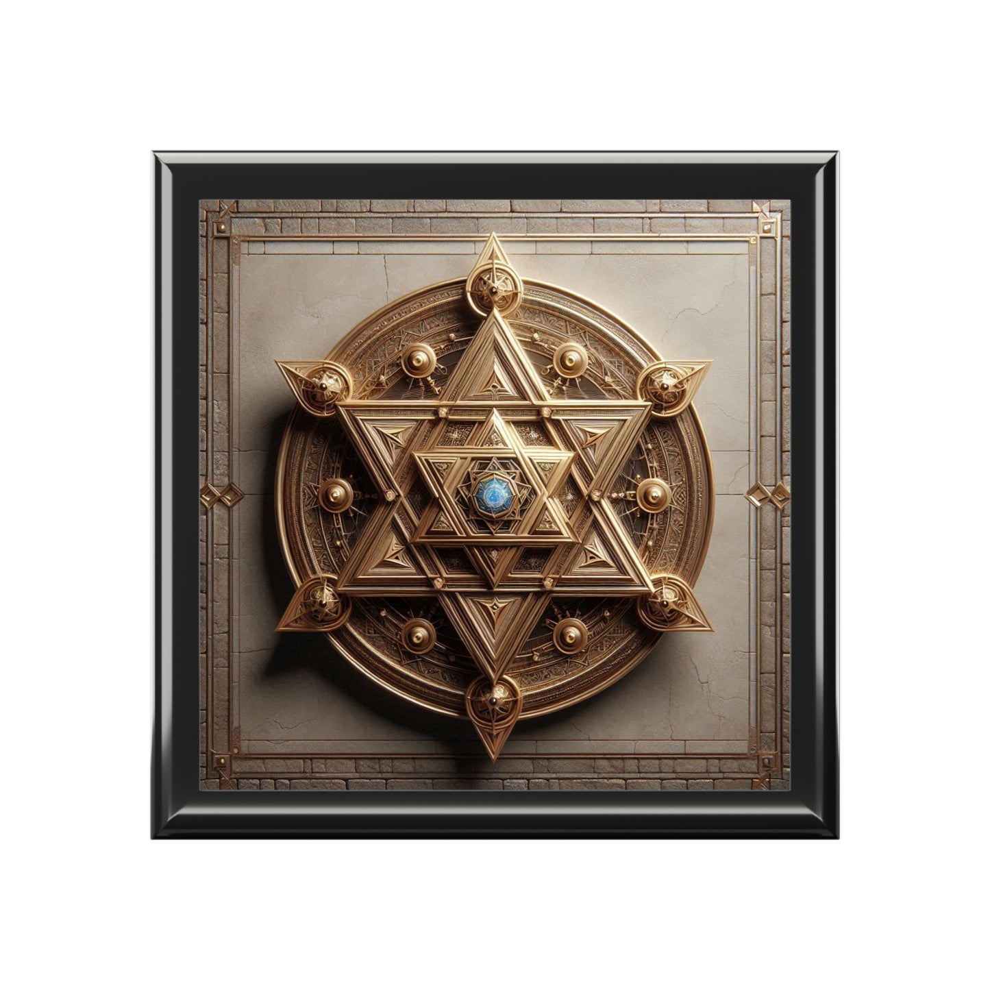 Star of David Wood Jewelry Box Handcrafted Holiday Trinket Rustic Keepsake Gift for Him Her Festive Vanity Storage Hanukkah Decor