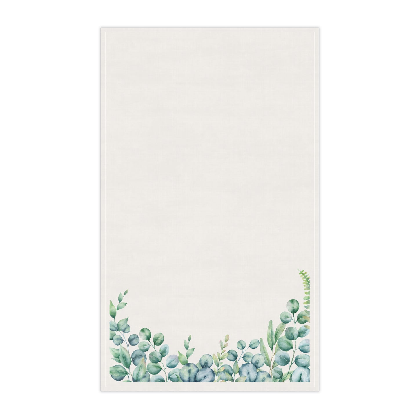 Eucalyptus Floral Pastel Kitchen Tea Towel Durable Hand Towel Gift for Flower Lover Whimsical Home Decor Decorative Kitchen Cotton Twill