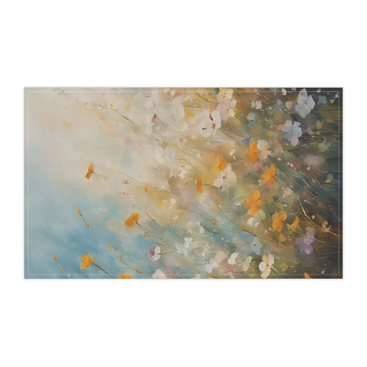 Floral Kitchen Tea Towel Pastel Dish Towel Durable Hand Towel Gift for Flower Lover Whimsical Home Decor Decorative Kitchen Cotton Twill