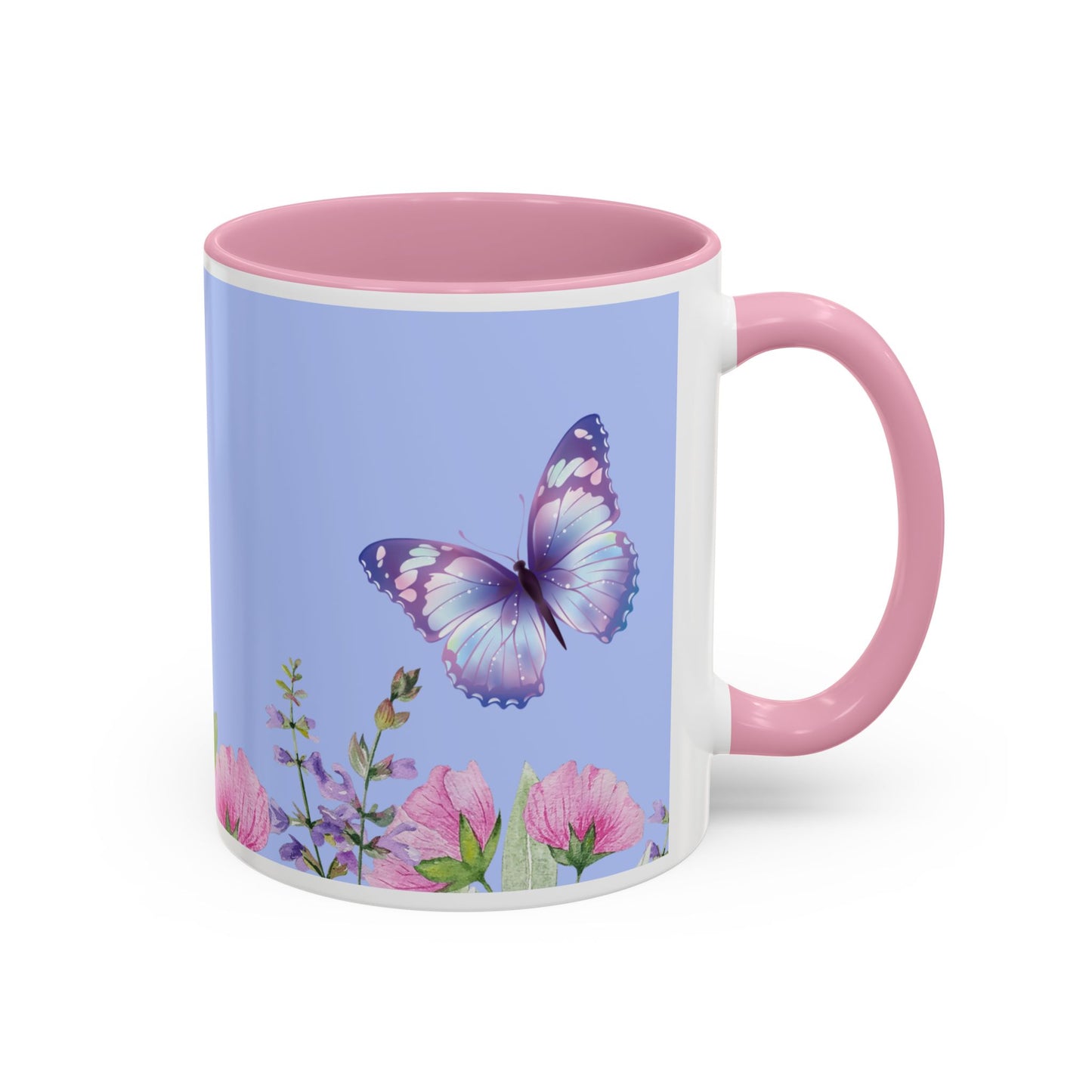 Butterfly Mug and Flowers Mug Butterfly Lover Gift Zen Garden Coffee Mug