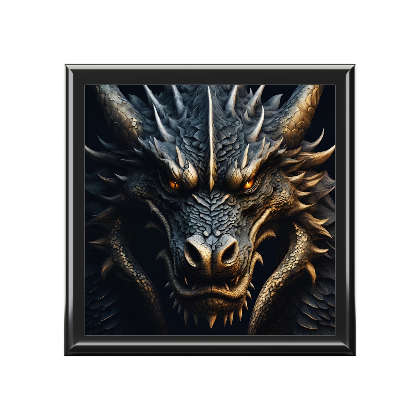 Unique Dragon Fantasy Art Print Mythical Design Jewelry Box Trinket Box Bedroom Dresser Decor Vanity Gift Box - 3 colors to choose from