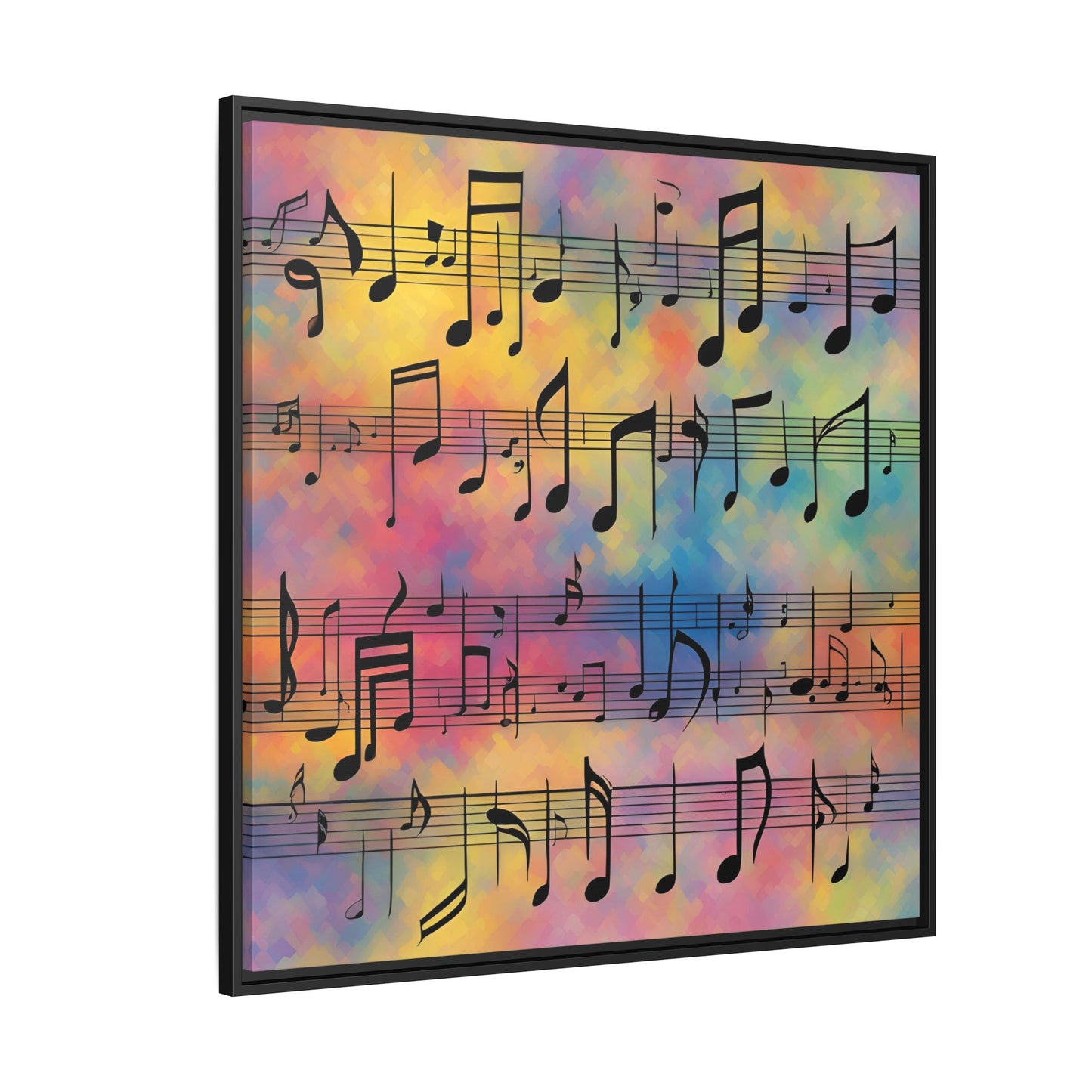 Modern Music-Themed Print Abstract Design Unique Framed Canvas Print Sheet Music Wall Art Music Lover Gift Decor 3 frame colors
