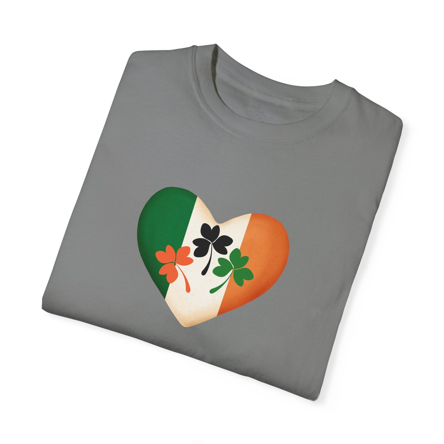 St. Patrick's Day T-Shirt Unisex Comfort Colors Relaxed Fit Garment-Dyed Tee 4 Leaf Clover Shirt Irish Themed Gift