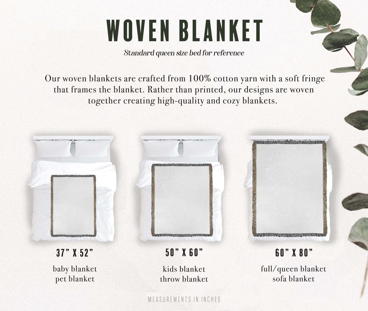 Wave Design Cozy Reading Throw for Book Lovers Cotton Woven Fringed Picnic Blanket Wall Art