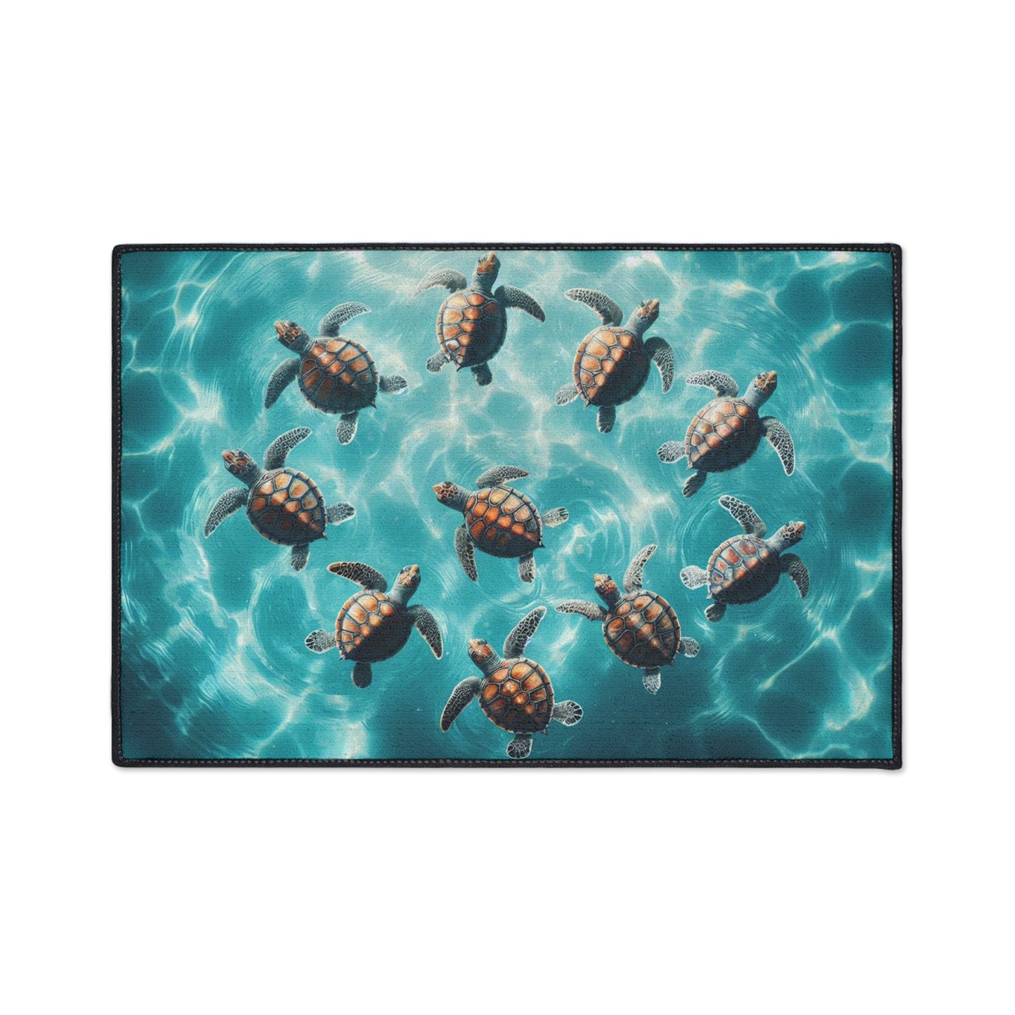 Sea Turtle Heavy Duty Non-Slip Floor Mat Stylish Design Perfect for Entryway Kitchen Décor Garage Rug Coffee Bar Bathroom Floor Door Mat