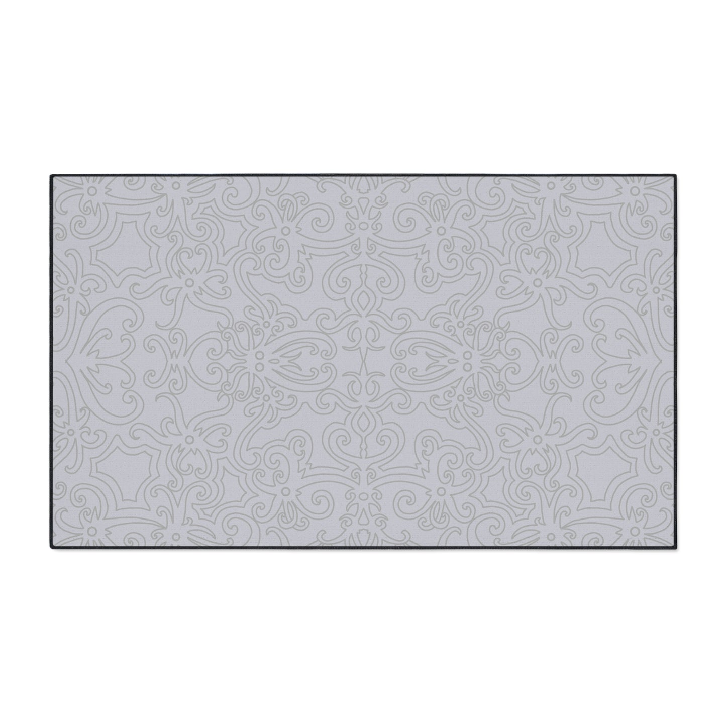 Decorative Heavy Duty Non-Slip Floor Mat Stylish Design Perfect for Entryway Kitchen Light Grey Floral Design Rug Bathroom Mat
