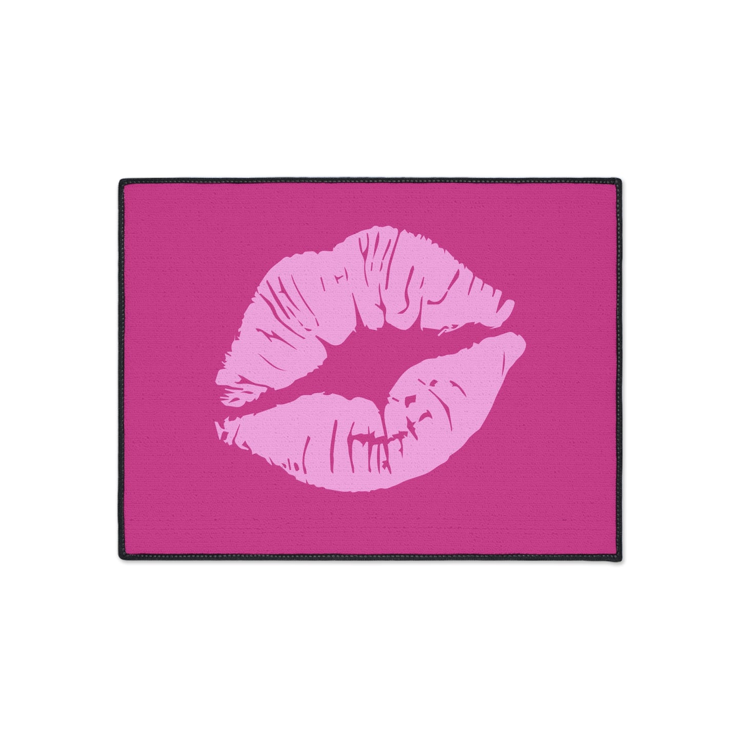 Decorative Heavy Duty Non-Slip Floor Mat Stylish Design Perfect for Entryway Kitchen Décor Pink Kissy Lips Design Rug Lipstick Bathroom Mat