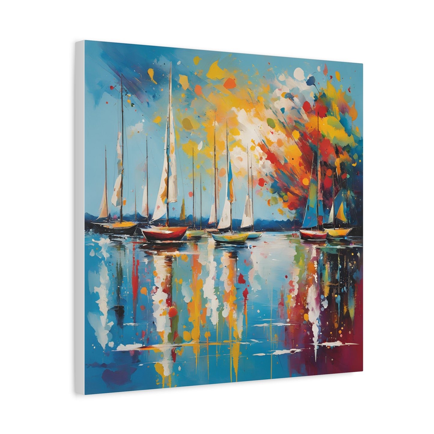 Sailboats Print Wall Art | Matte Canvas, Stretched, 1.25" | Modern Art | Nautical Gift | Oceanic |