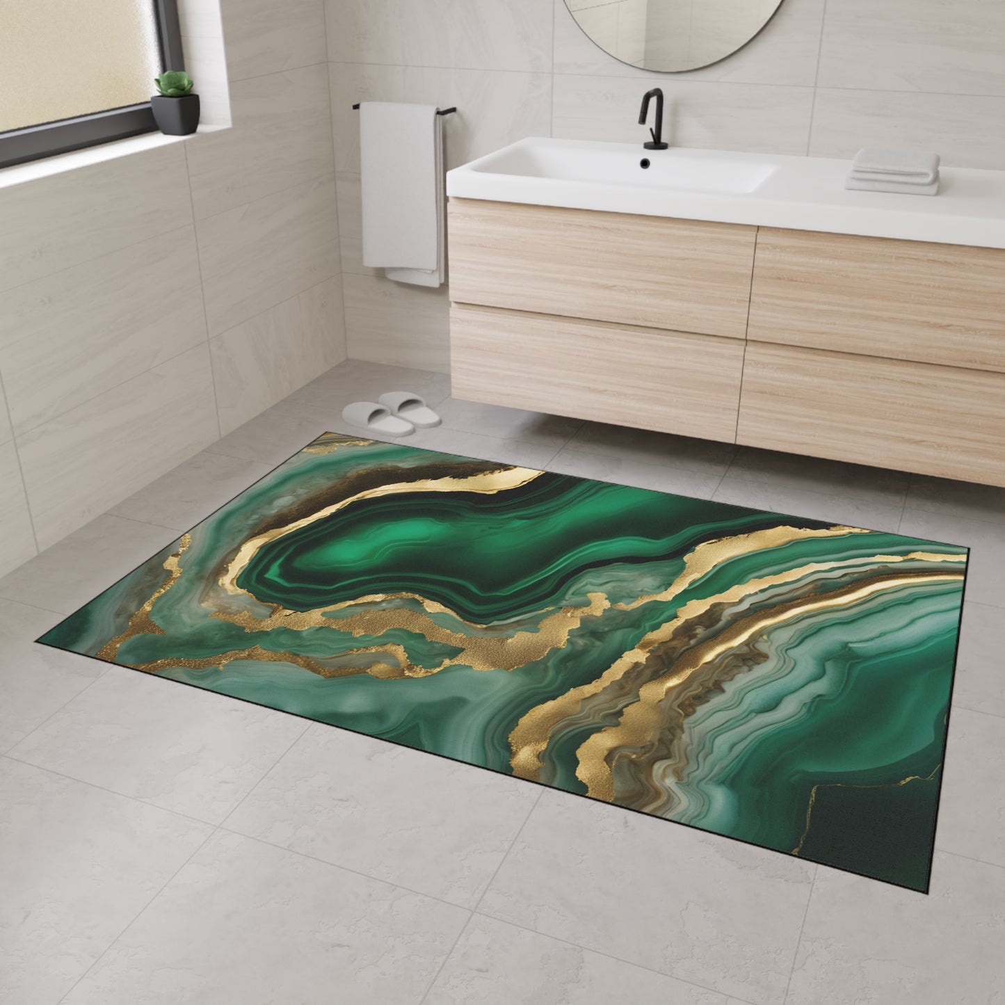 Decorative Heavy Duty Non-Slip Floor Mat Stylish Design Perfect for Entryway Kitchen Décor Garage Rug Coffee Bar Bathroom Floor Door Mat