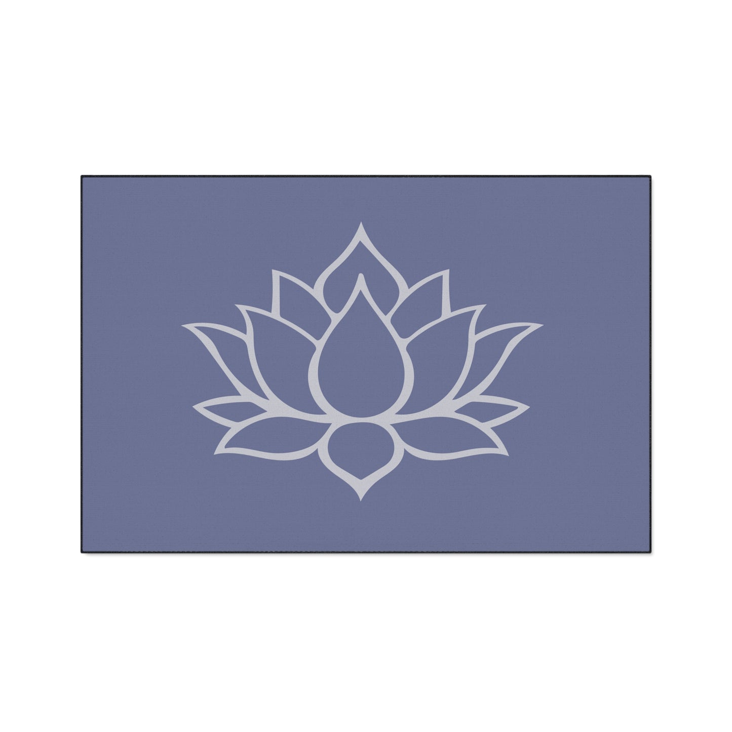 Decorative Heavy Duty Non-Slip Floor Mat Stylish Design Perfect for Entryway Kitchen Décor Grey Lotus Blossom Floral Design Rug Bathroom Mat