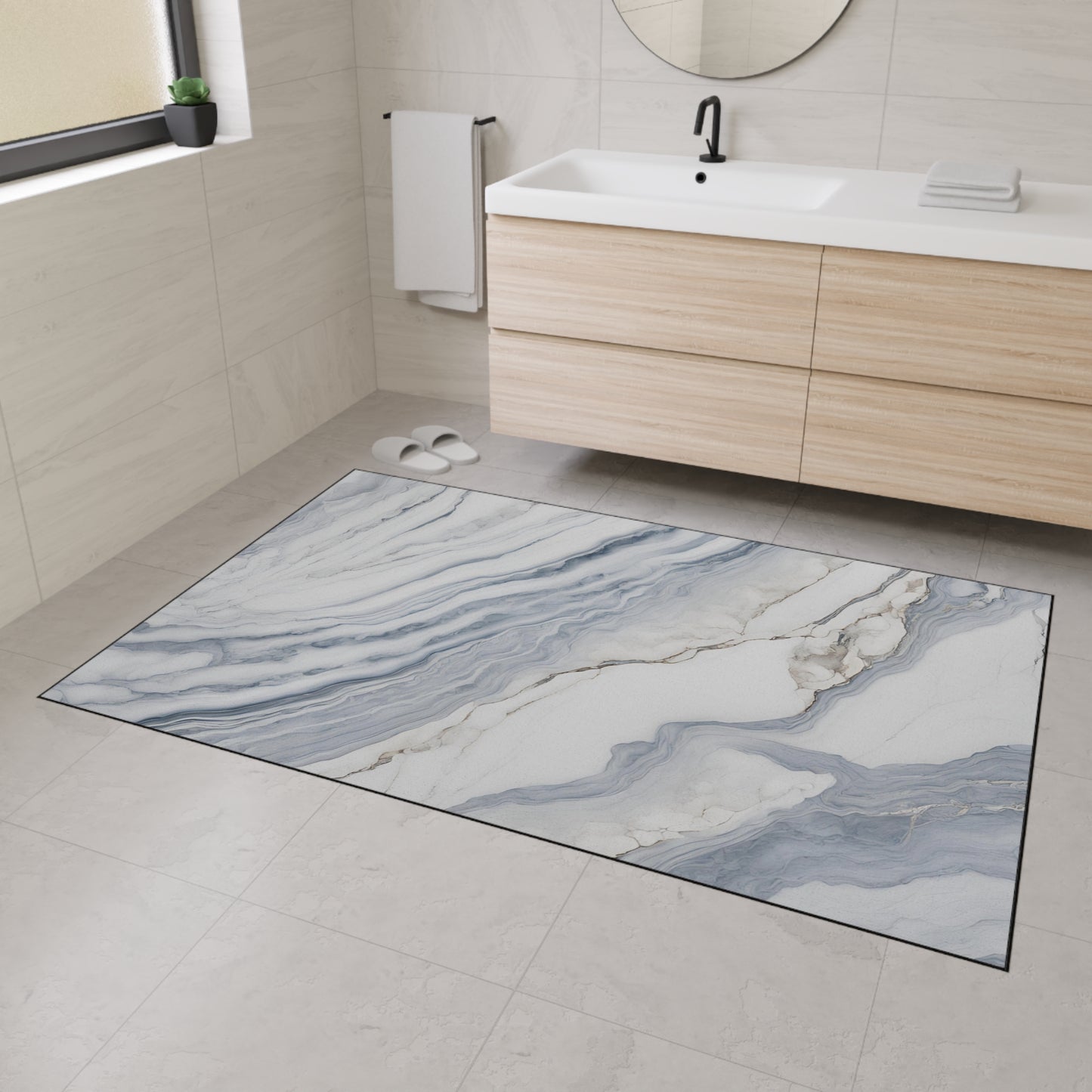 Decorative Heavy Duty Non-Slip Floor Mat Stylish Design Perfect for Entryway Kitchen Décor Garage Rug Coffee Bar Bathroom Floor Door Mat