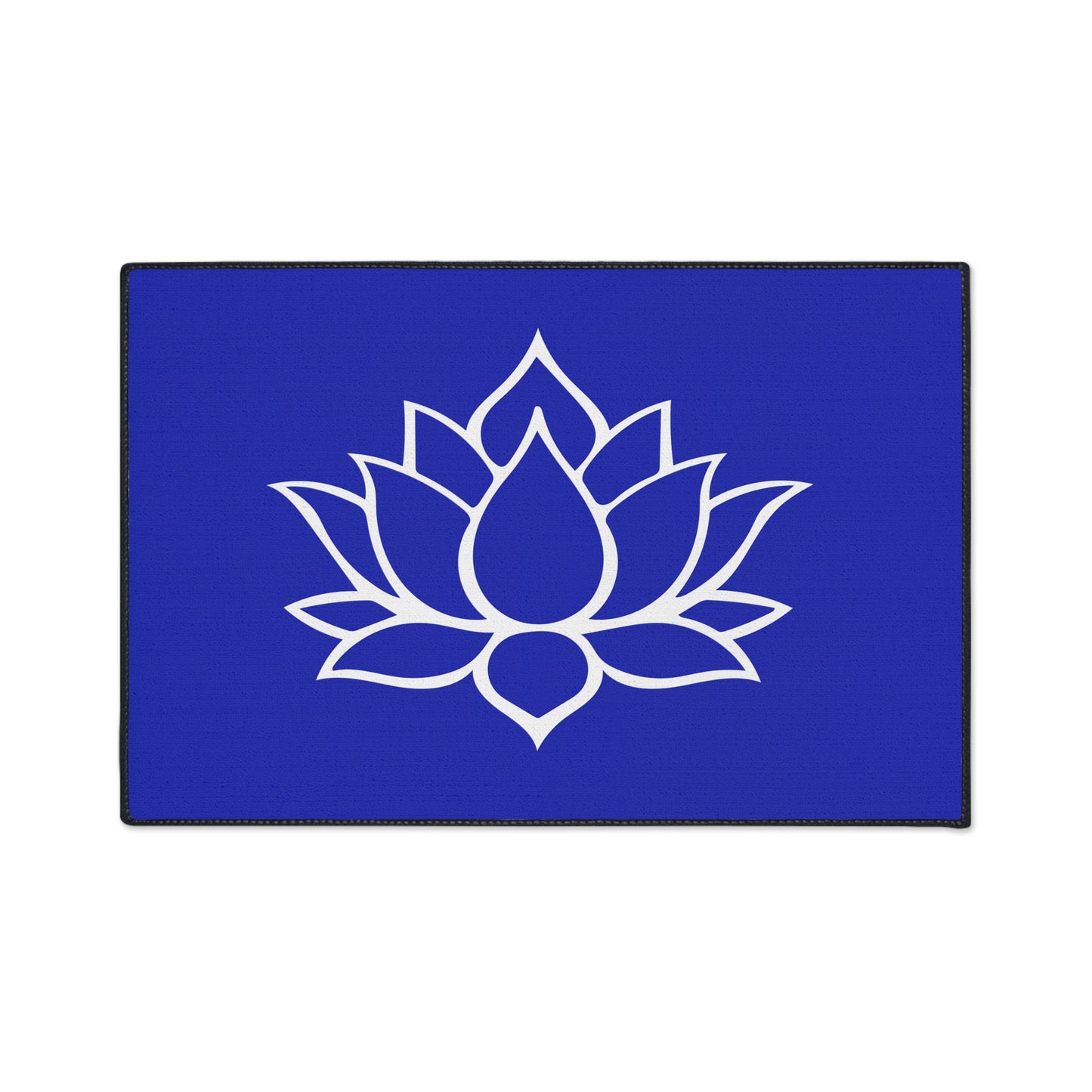 Decorative Heavy Duty Non-Slip Floor Mat Stylish Design Perfect for Entryway Kitchen Décor Blue Lotus Blossom Floral Design Rug Bathroom Mat