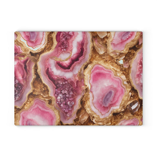 Copy of Kitchen Decor Glass Geode-Themed Image Unique Rock Lover Cutting Board Serving Tray Home Cook Gift Colorful Glass Charcuterie Board