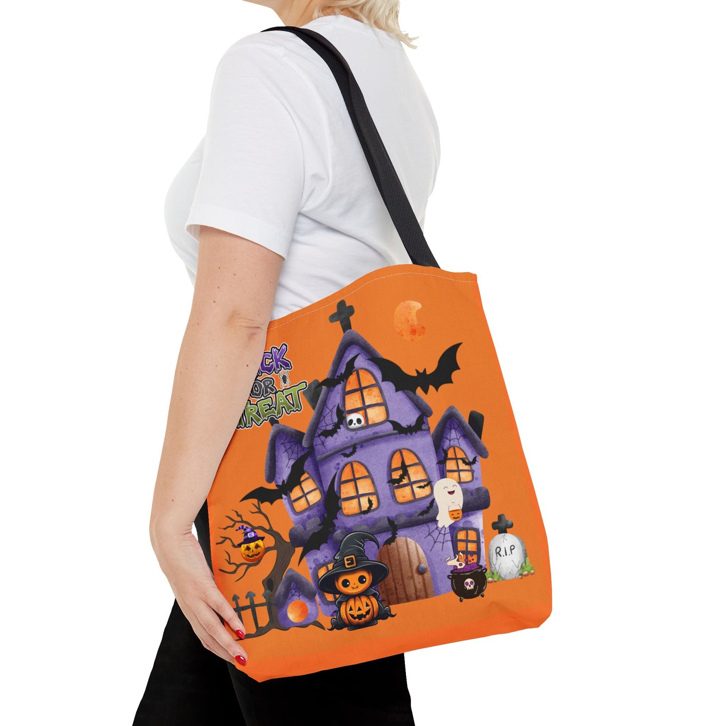 Halloween Tote Bag | Carryall | Grocery Bag | Shopping Bag | Pumpkin | Autumn | Trick or Treat | Candy Bag |