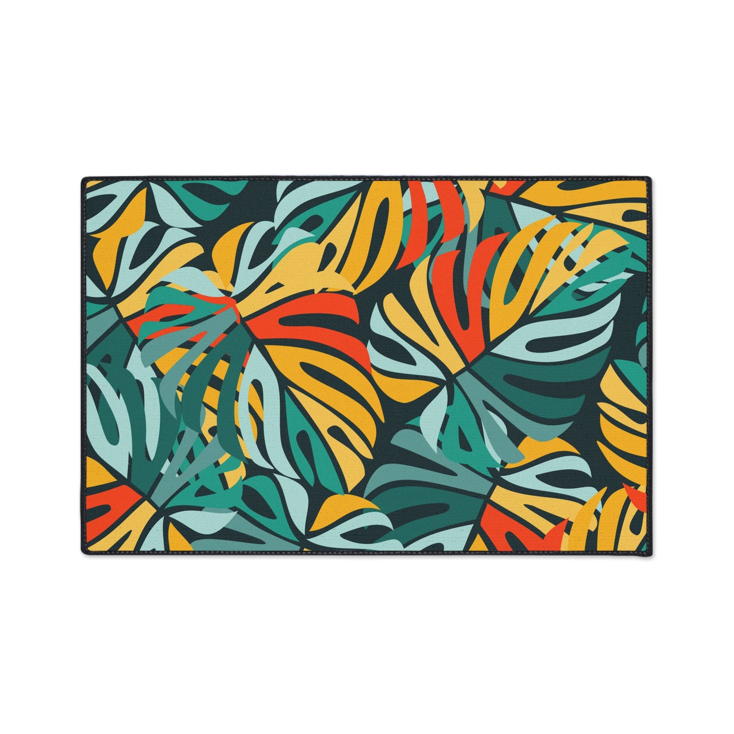 Decorative Heavy Duty Non-Slip Floor Mat Stylish Design Perfect for Entryway Kitchen Décor Beachy Hawaiian Rug Tropical Bathroom Floor