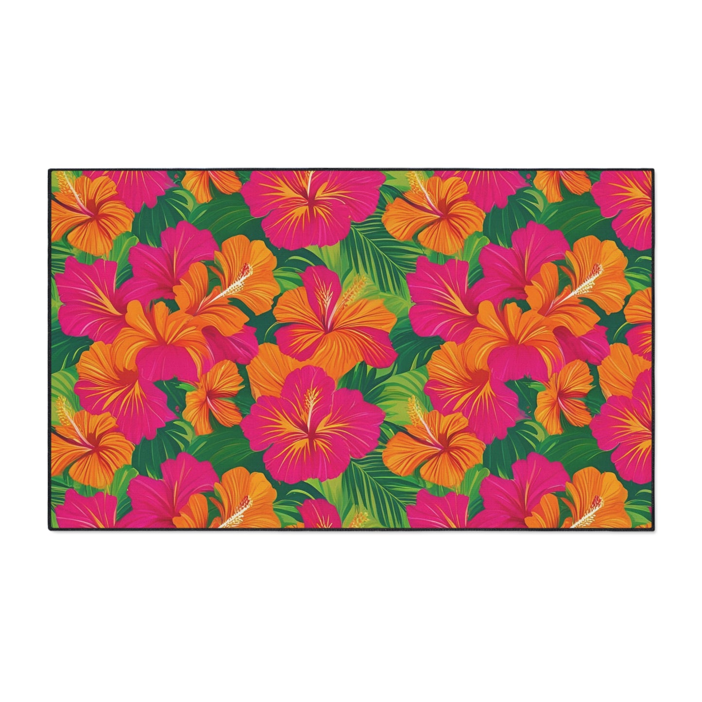 Decorative Heavy Duty Non-Slip Floor Mat Stylish Design Perfect for Entryway Kitchen Décor Beachy Hawaiian Rug Tropical Bathroom Floor