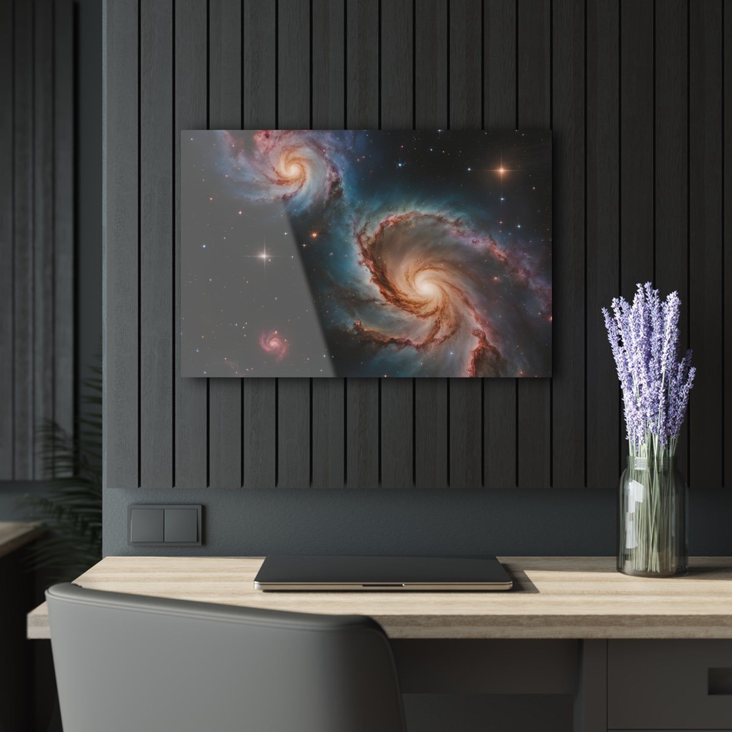 Large Celestial Cosmic Galaxy Acrylic Print with French Cleat Nature Wall Art Sci-Fi Space Traveler Artwork Modern Outerspace Home Decor