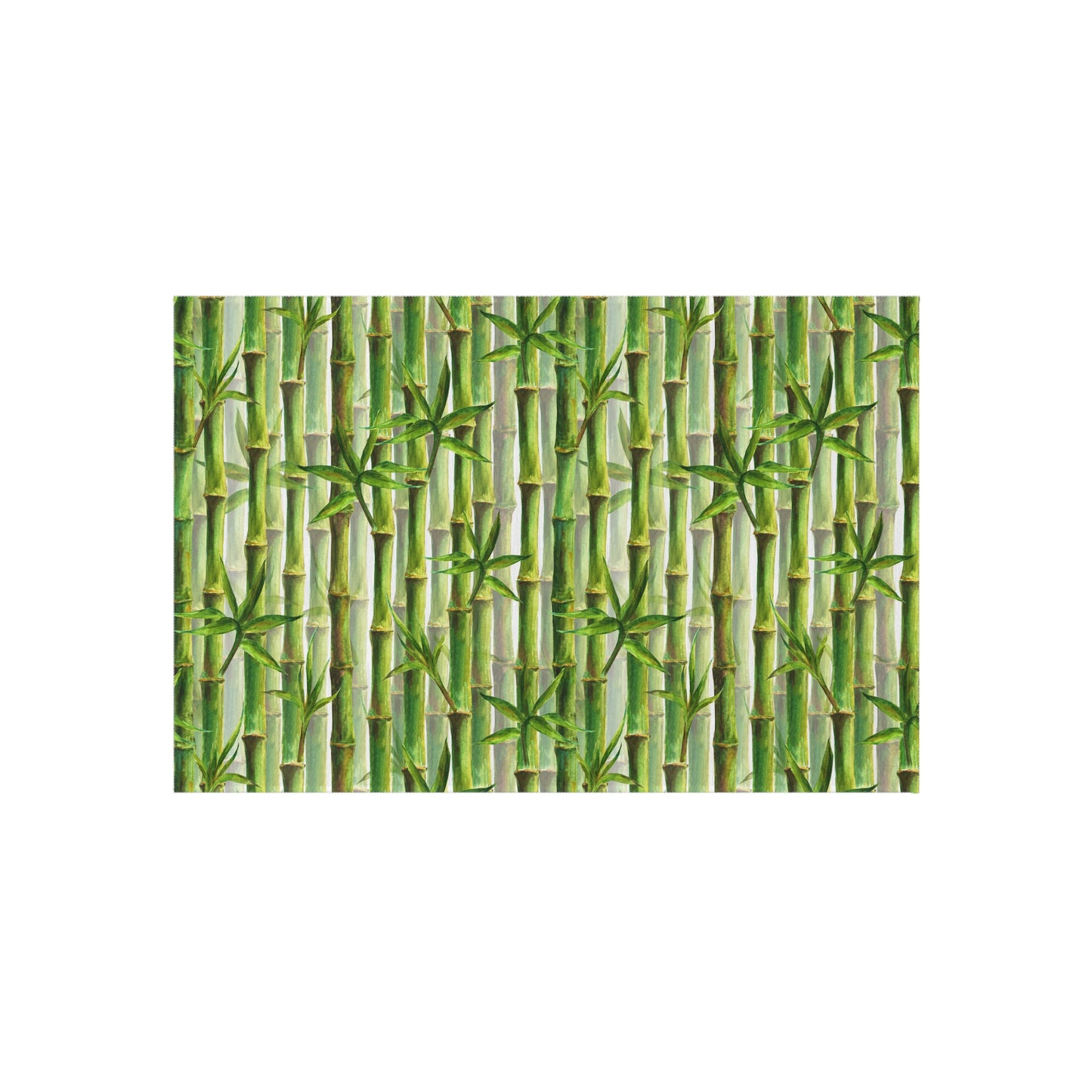 Bamboo-look Chenille Outdoor Rug with No-Skid Backing Cozy Outdoor Carpet Patio Decor Gazebo Rug Beachy Tropical Pool Area Asian Decor