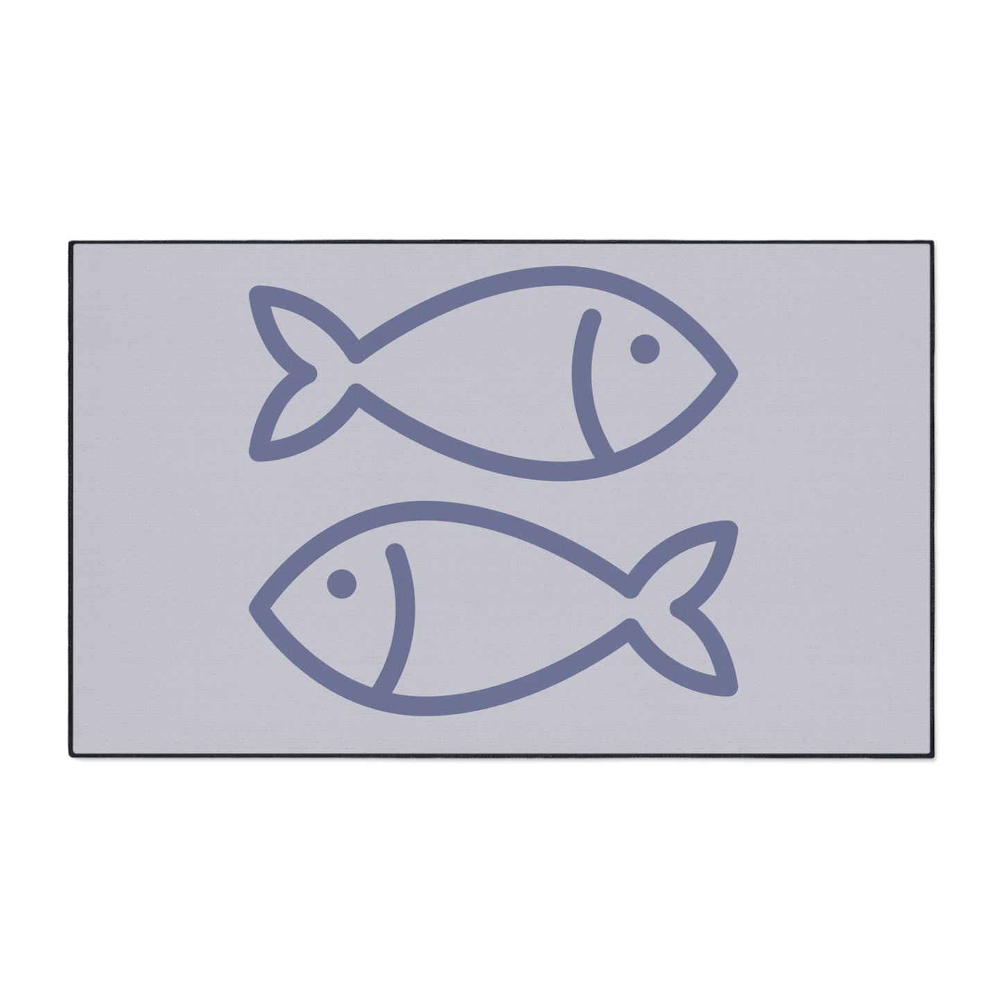 Decorative Heavy Duty Non-Slip Floor Mat Stylish Design Perfect for Entryway Kitchen Décor Grey Fish Design Rug Fishy Bathroom Mat