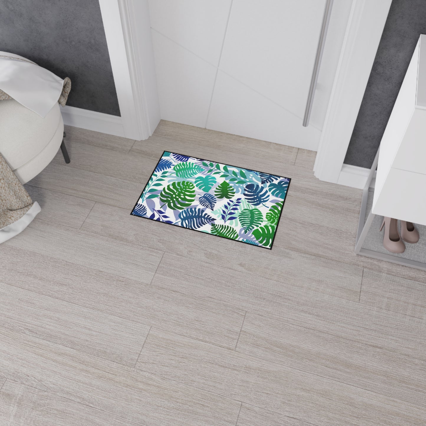 Decorative Heavy Duty Non-Slip Floor Mat Stylish Design Perfect for Entryway Kitchen Décor Beachy Hawaiian Rug Tropical Bathroom Floor