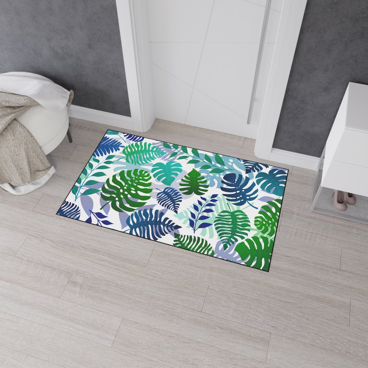Decorative Heavy Duty Non-Slip Floor Mat Stylish Design Perfect for Entryway Kitchen Décor Beachy Hawaiian Rug Tropical Bathroom Floor