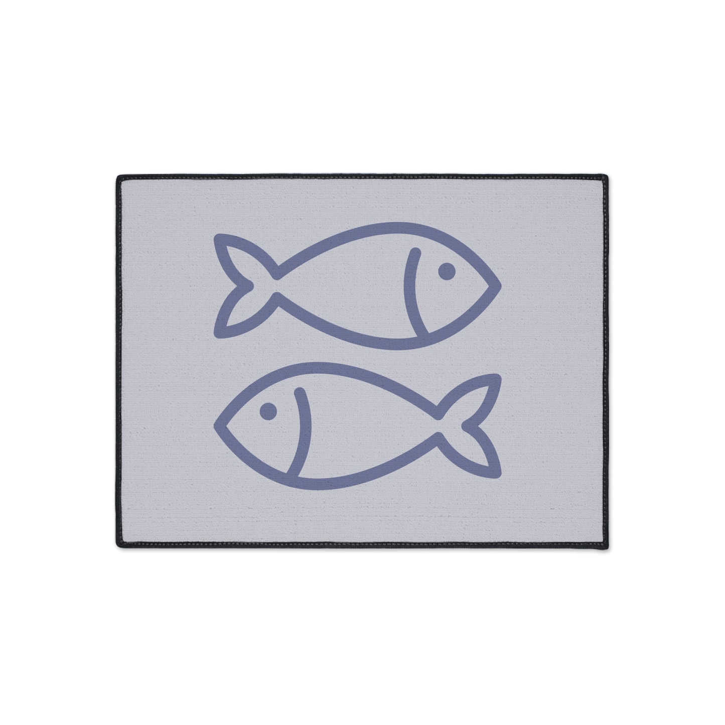 Decorative Heavy Duty Non-Slip Floor Mat Stylish Design Perfect for Entryway Kitchen Décor Grey Fish Design Rug Fishy Bathroom Mat