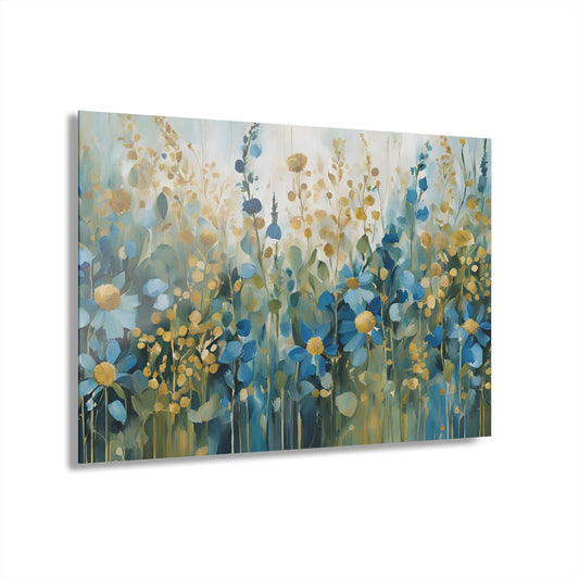 Large Floral Design Acrylic Print with French Cleat Nature Lover Wall Art Flower Lover Gift Outdoors Artwork Modern Garden Home Decor