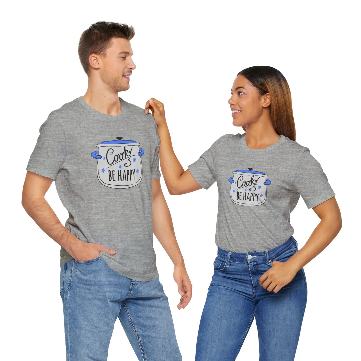 Cook and Be Happy T-shirt Unisex Funny Foodie Culinary Shirt